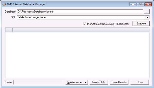 FMS Internal Database Manager FMS Internal Database Manager